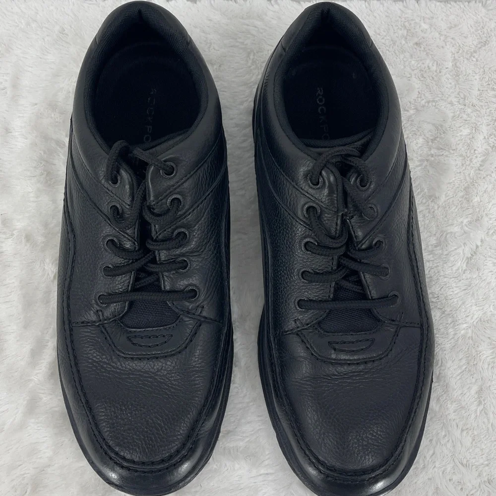 Rockport Black Leather Men's Oxfords SHOES SIZE 11 W LACE UP